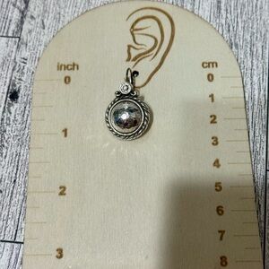 Brighton Elegant Silver Pendant with Crystal Accent